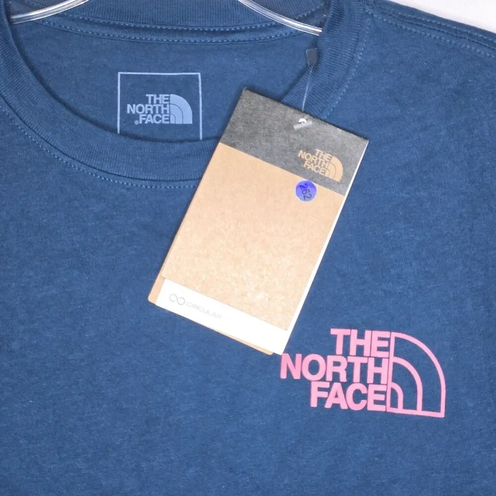 THE NORTH FACE T-Shirt Cotton BlueGreen Women Size Small NEW NWT - Picture 4 of 7
